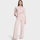 Victoria's Secret Modal Long Pajama Set Pajama Set Pink Stripes