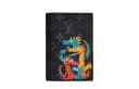 LOUIS VUITTON Cow Passport Holder Card Holder Men Black Gray