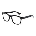 GUCCI Acetate Irregular Shape Eyeglass Frames Black