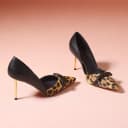 Su Yanjiao Slim Heel Leopard Print