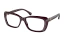 CHANEL Plastic Rectangular Eyeglass Frames Red