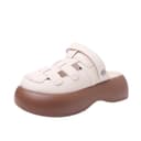 LIANGHUO Closed Toe Slippers Beige