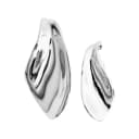 COS Brass ClipOn Earrings Silver