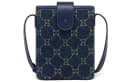 MashaLanti Denim Cell Phone Pouch, Shoulder Bag, Crossbody Bag, Small Bag Small Royal Blue/Black
