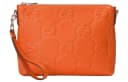 GUCCI Messenger Bag, One Shoulder Crossbody Clutch Medium Size Orange