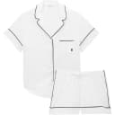 Victoria's Secret Cotton Short Pajama Set White Pajama Set White