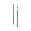 SAINT LAURENT Brass Drop Earrings Silver