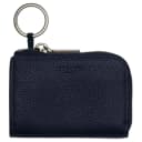 COACH Pebbled Key Pouch Mini Midnight Marine