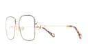 Chloe Metal Irregular Shape Eyeglass Frames Silver
