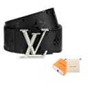 LOUIS VUITTON Cow Black Width 4cm