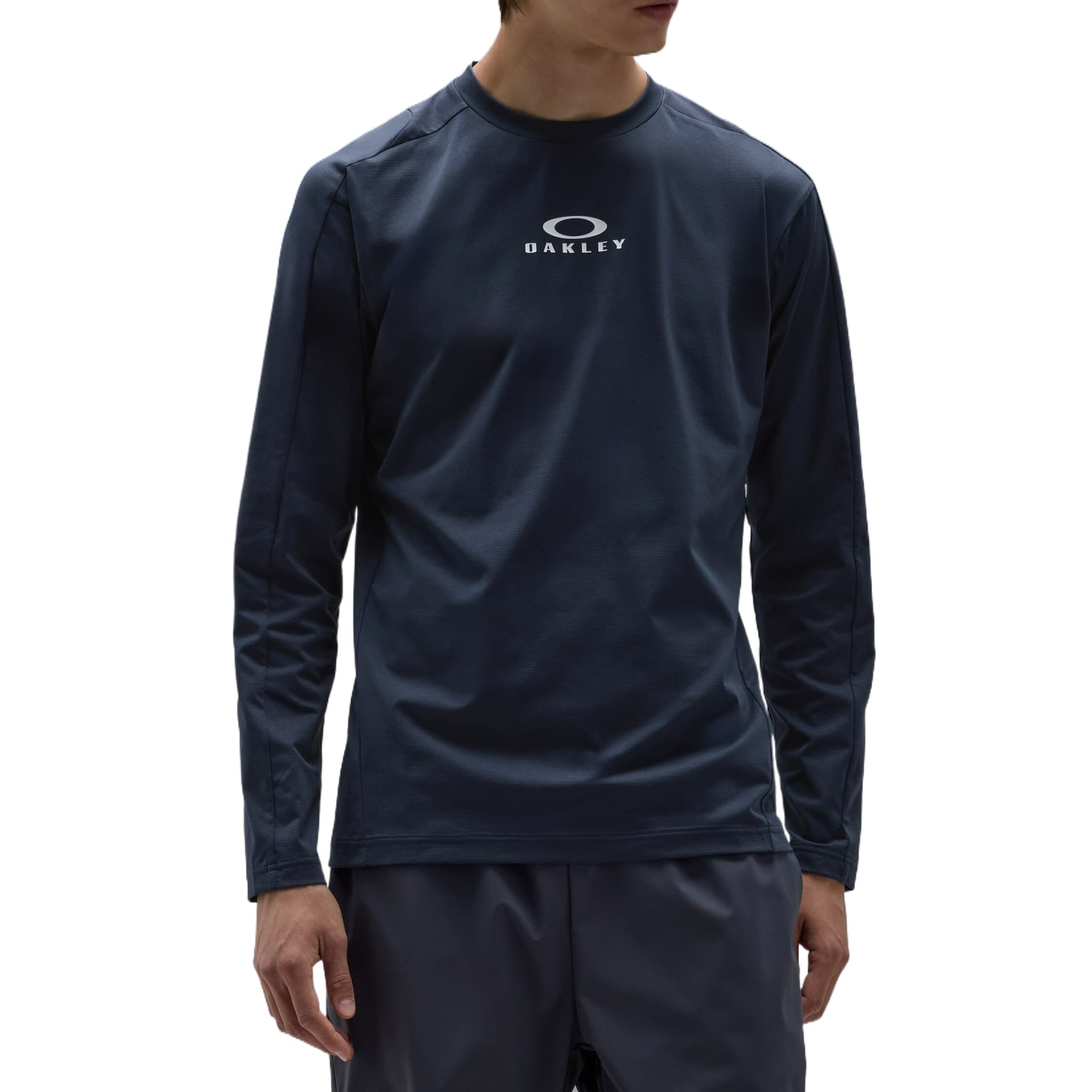 Oakley TShirts Midnight Blue Crew Neck Moderate Straight Fit