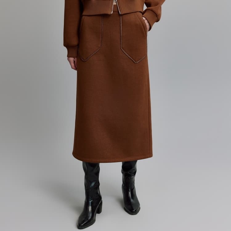 ELLE Long Skirt Brown