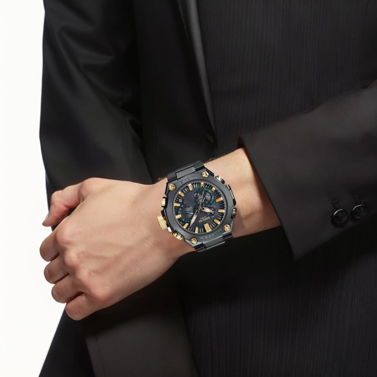 CASIO MRG B2000 Collection ['200', 149259]m Waterproof Solar Quartz Movement Titanium Strap Watch