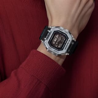 CASIO GBX 100 Collection 200m Waterproof Quartz Movement Resin Strap Watch Black Dial