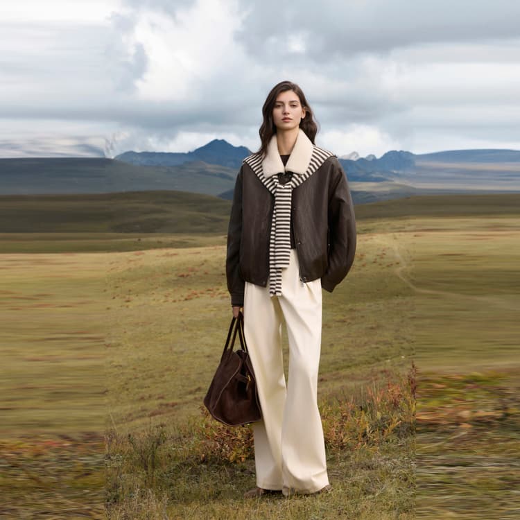 ELLE Furs Dark Brown Lapel Moderate