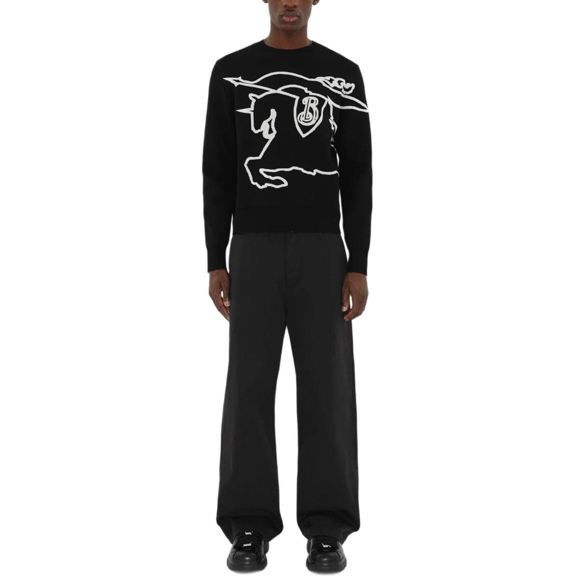 Burberry Ekd Intarsia Knit Crewneck Jumper