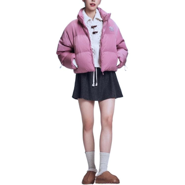 MLB Down Jackets Pink Stand Collar Moderate
