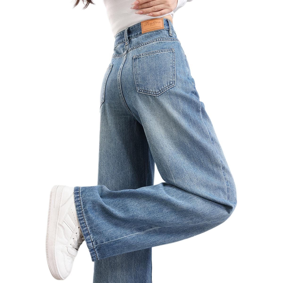 Tonlion Jeans Blue Tone Moderate Wide Leg