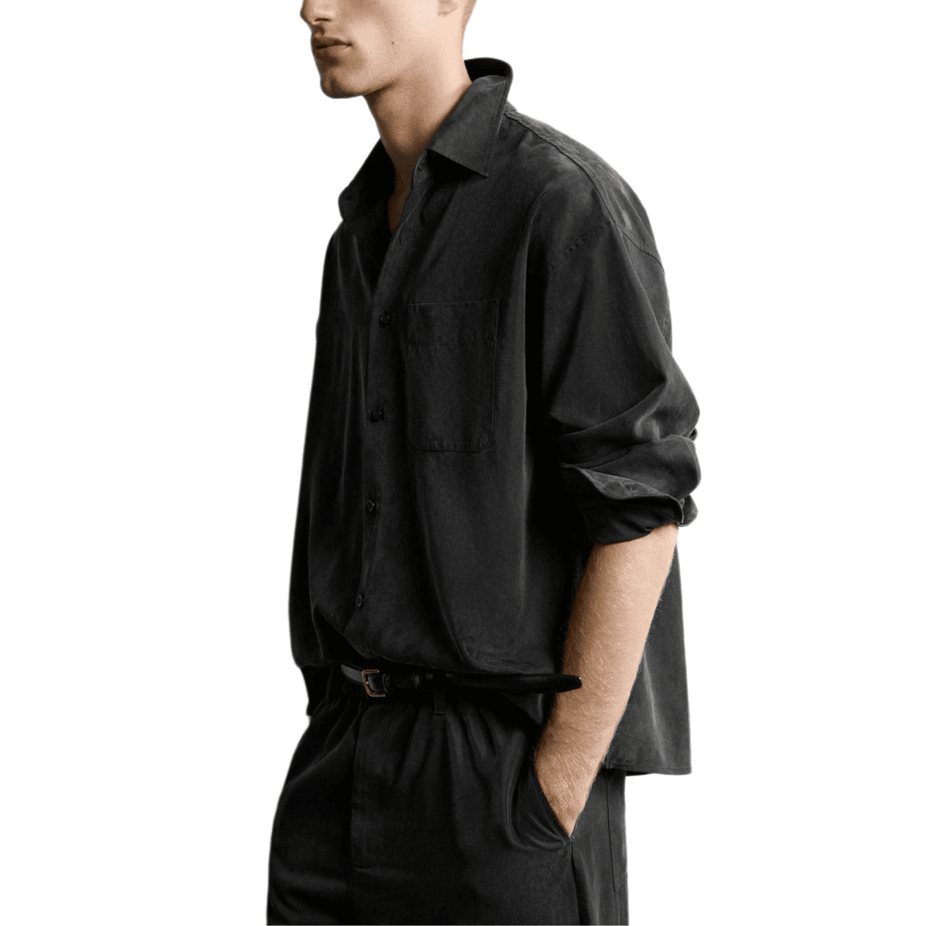ZARA Shirts Dark Gray Moderate