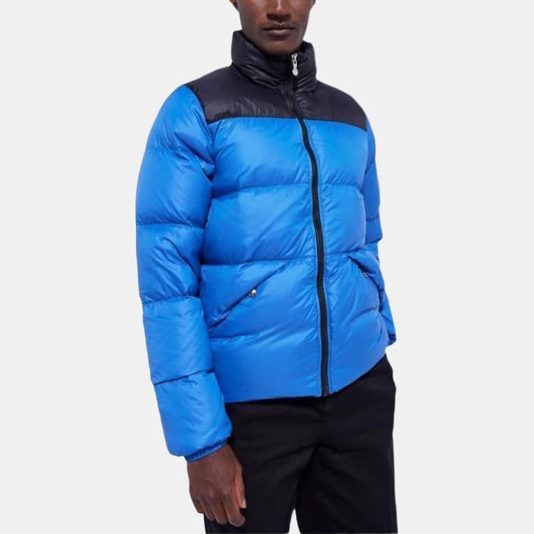 PYRENEX Jackets Blue Stand Collar Moderate Straight Fit