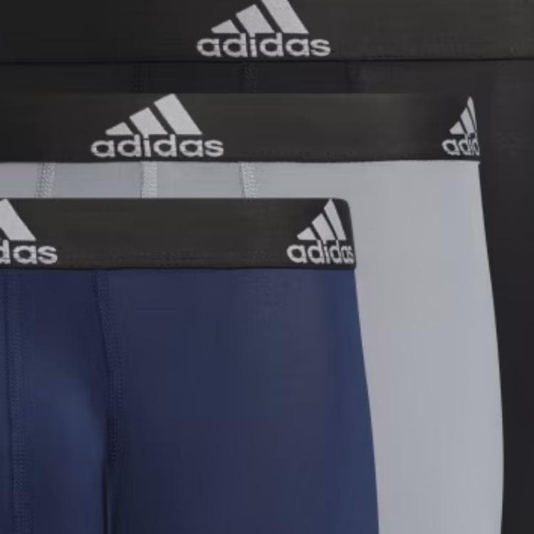 Adidas Free Shipping With AdiClub Performance Long Boxer Briefs 3 Pairs
