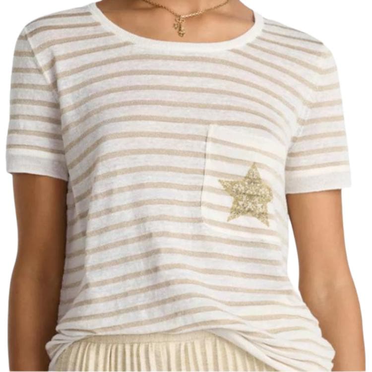 DIOR SS25 T Shirt White Gold