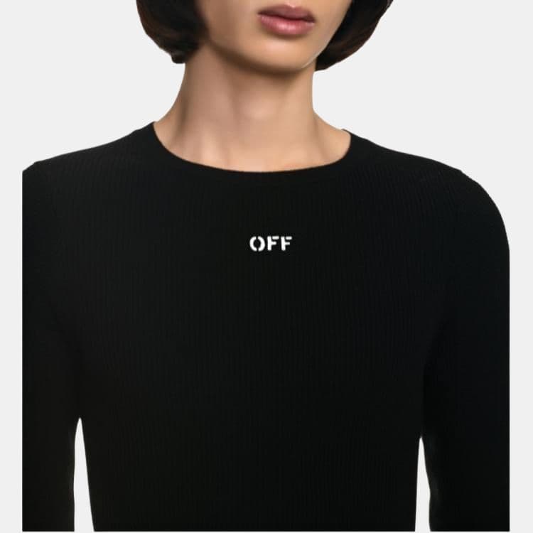 OFF WHITE FW24 Sweater, Slim Fit Black