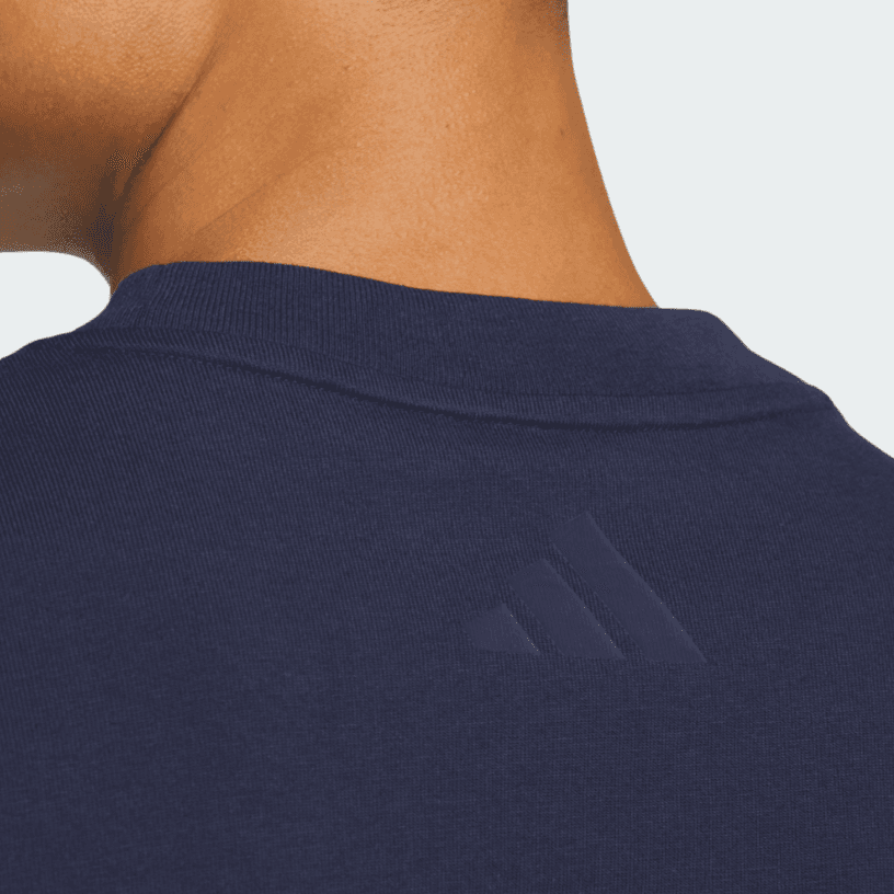 Adidas TShirts Navy Crew Neck Moderate
