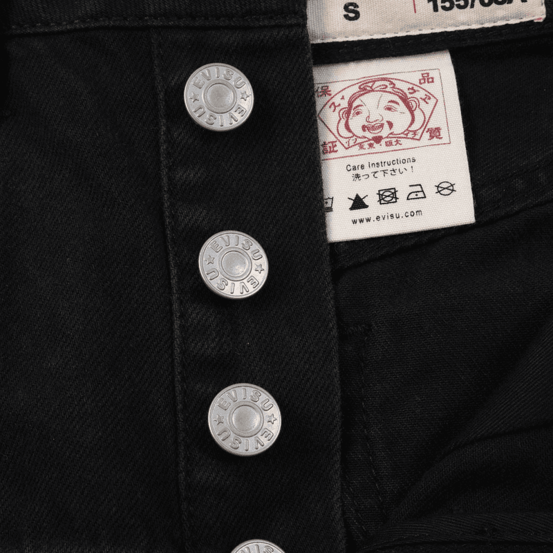EVISU Short Black Moderate Aline Skirt