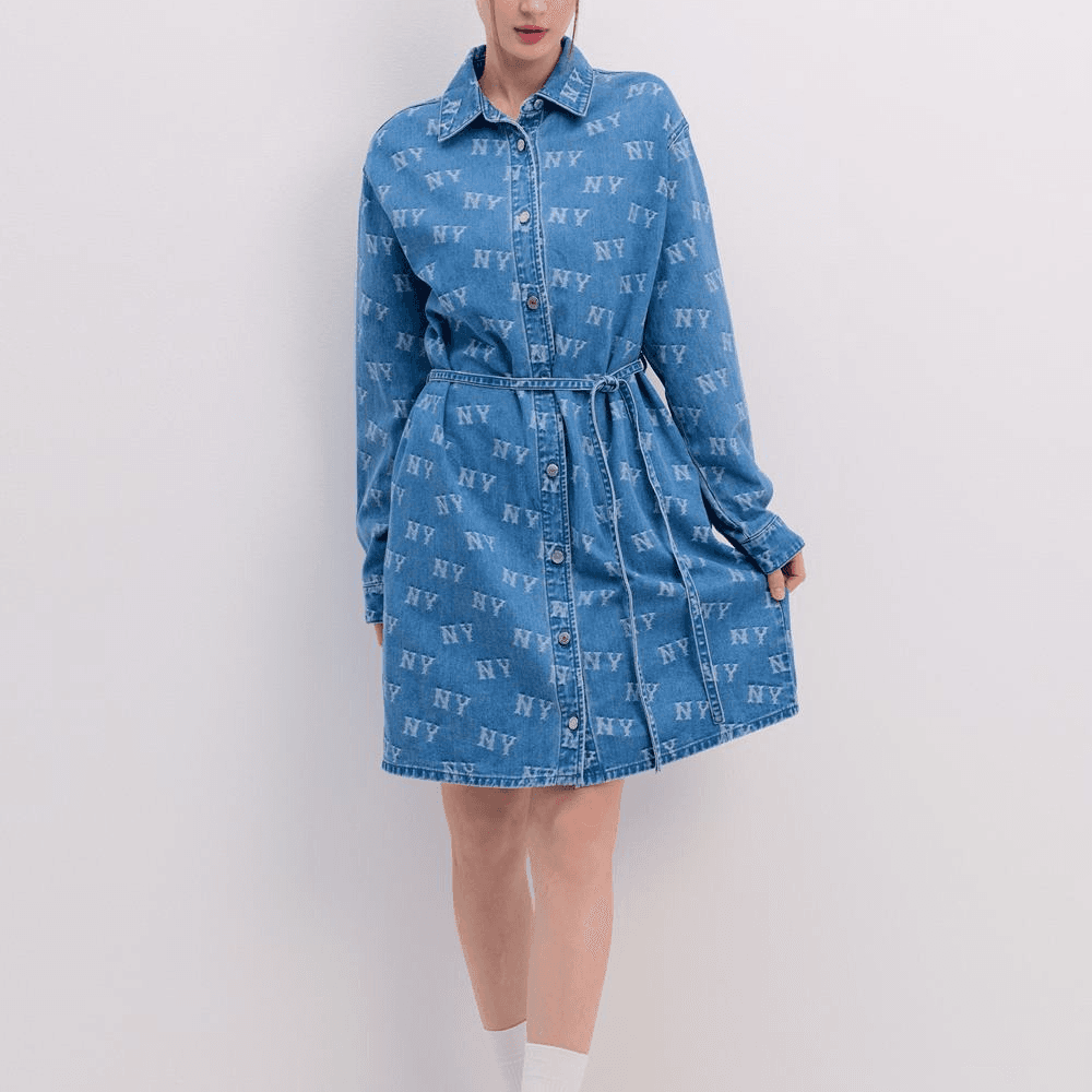 MLB Long Sleeved Dress Blue