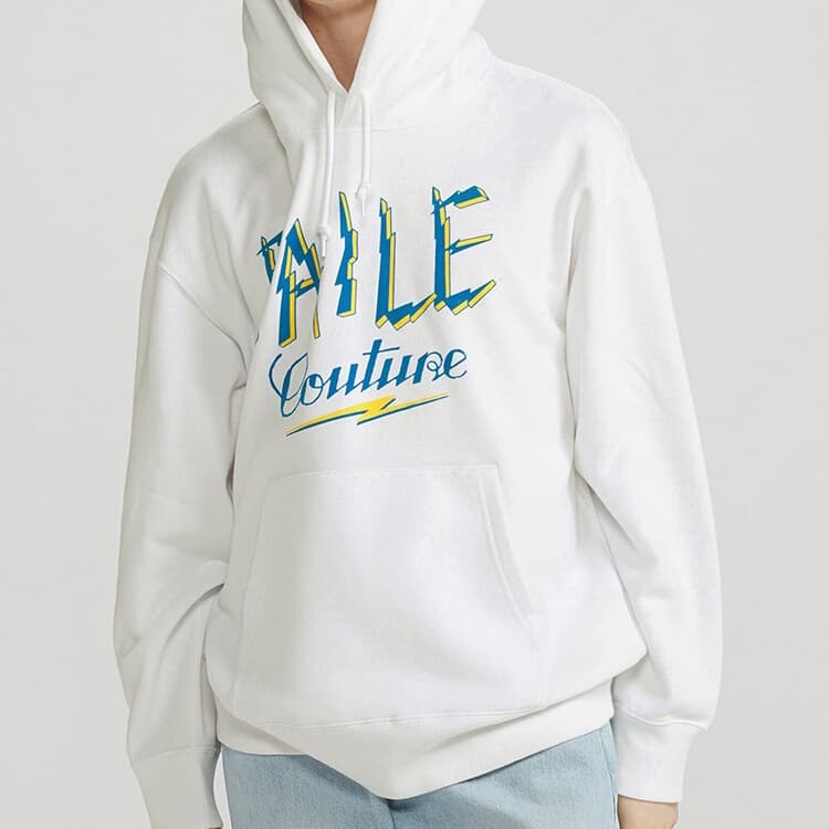 UNIQLO Sweatshirts White Hooded Moderate Straight Fit
