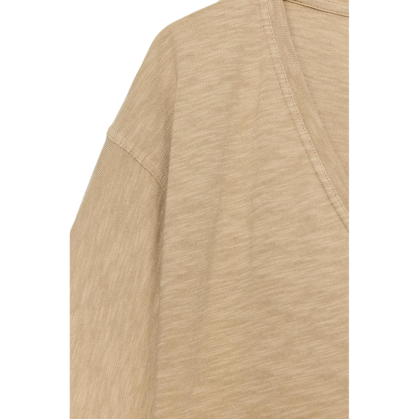 ZARA TShirts Tan Vneck Straight Fit