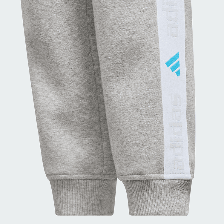 Adidas Sportswear Fleece Lined Crew Neck Pullover Long Sleeved Sweatshirt With Elastic Cuff Lace Up