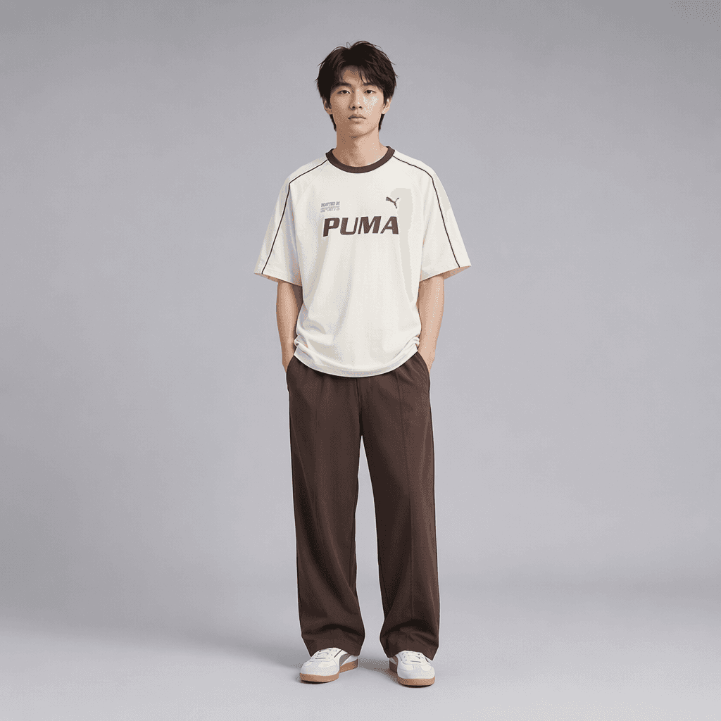 PUMA TShirts White Crew Neck Moderate