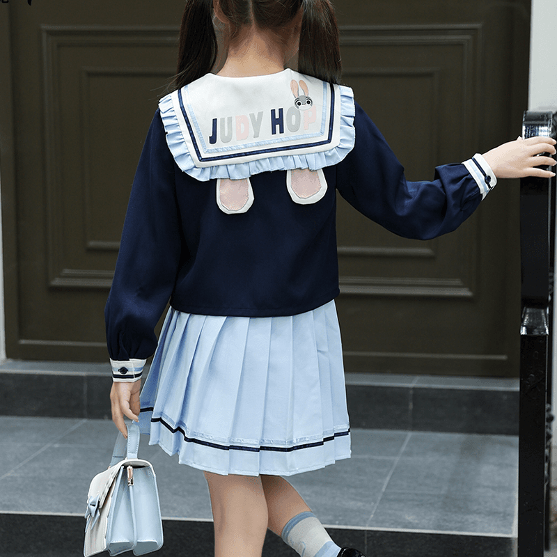 Children Aged 3 7 Years Old Disney Skirt Set SS25 Clothing Sets Navy Blue