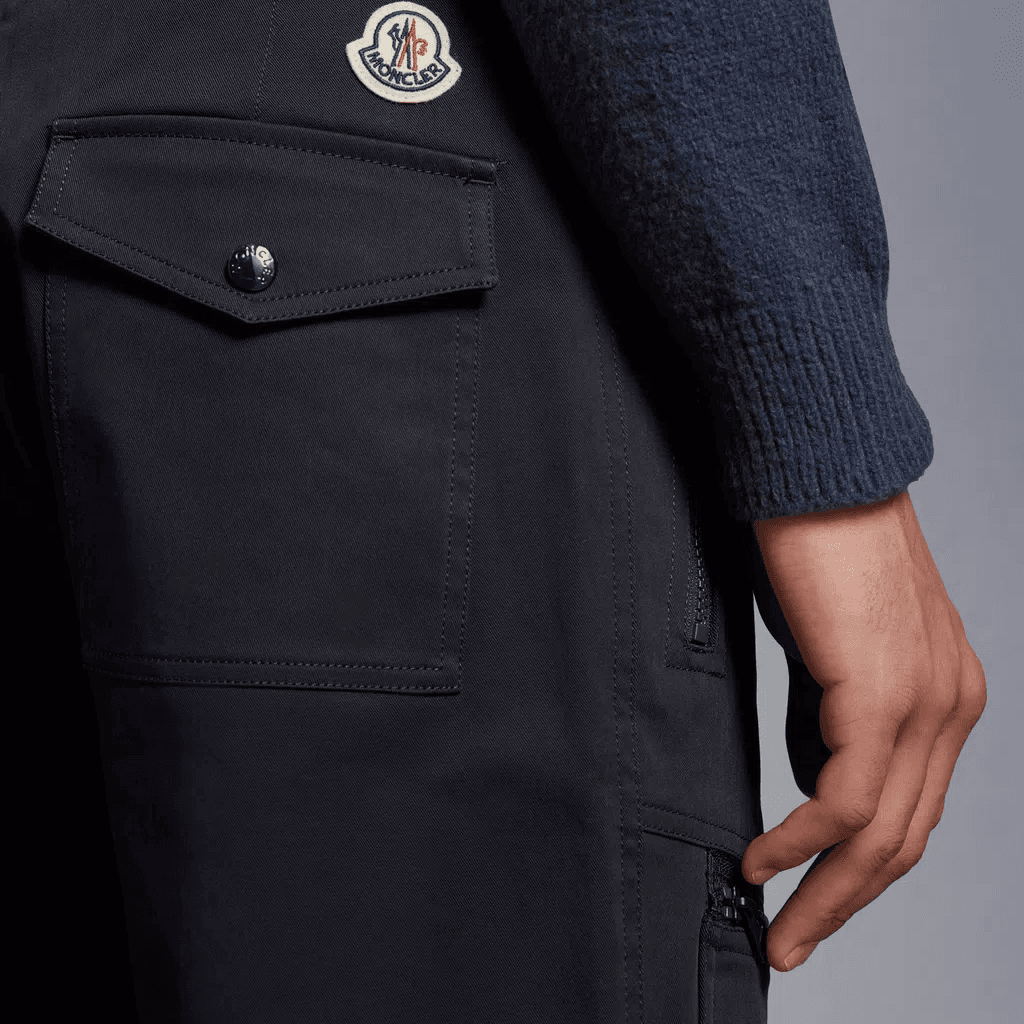 Moncler Cotton Trousers Marine Blue