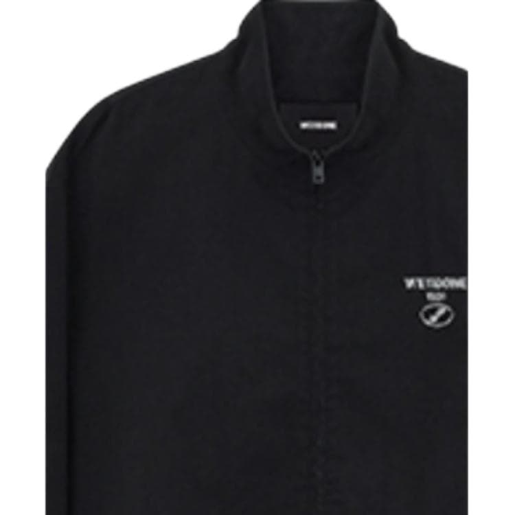 WE11DONE Jackets Black Stand Collar Moderate Straight Fit