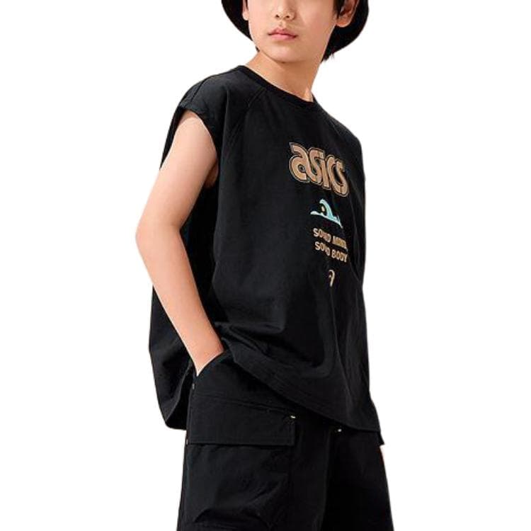 Asics Urban T Shirt 9000 Black Children Aged 3 7 Years Old
