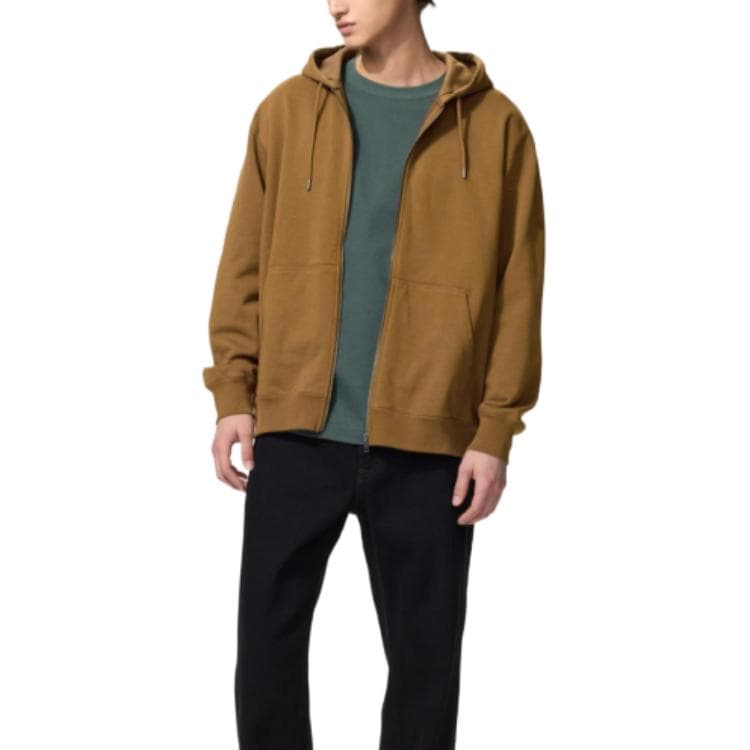 UNIQLO Sweatshirts 35 Light Umber Hooded (Nondetachable) Moderate