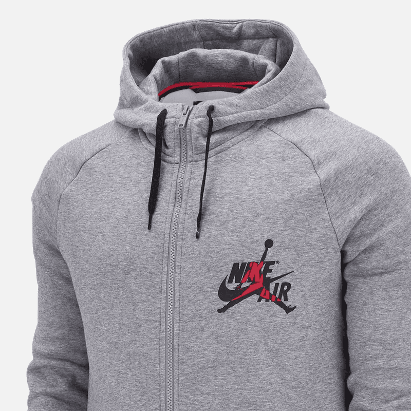 Jordan Hooded Windproof FleeceLined Sports Jacket Gray