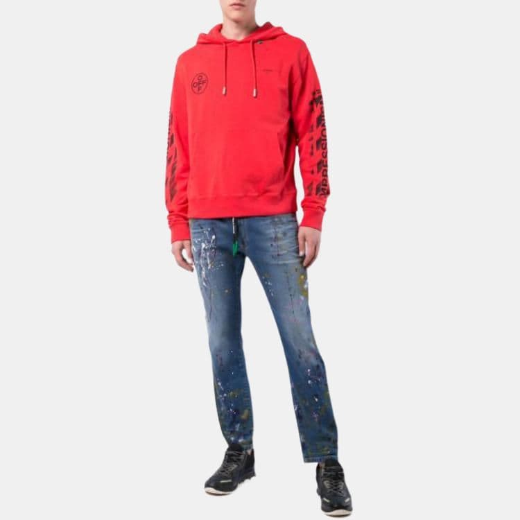 OFF WHITE Diag Stencil Hoodie