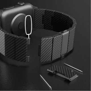IBOANN Strap Apple Compatibility Carbon Fiber Material 185.4mm