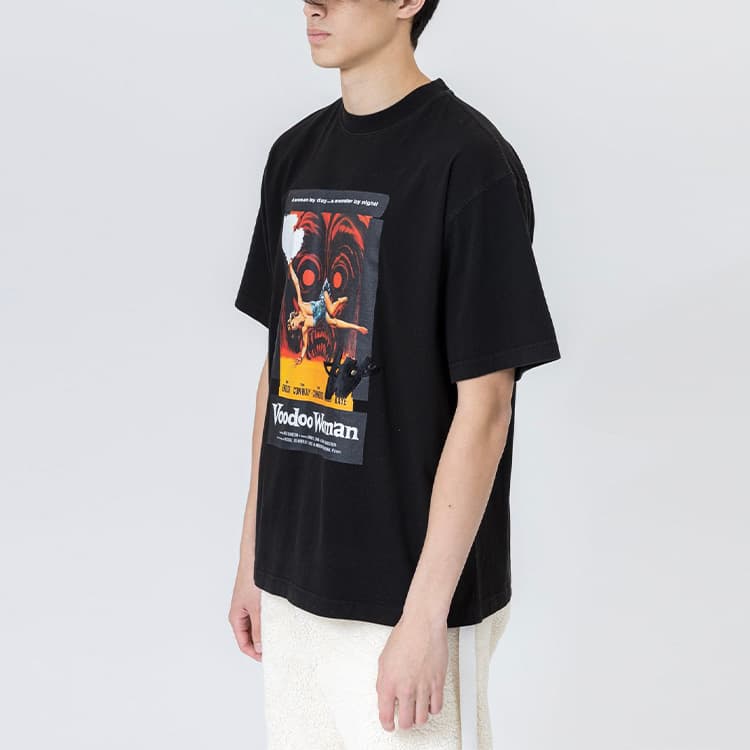 WE11DONE T Shirts Black Crew Neck Moderate Straight Fit