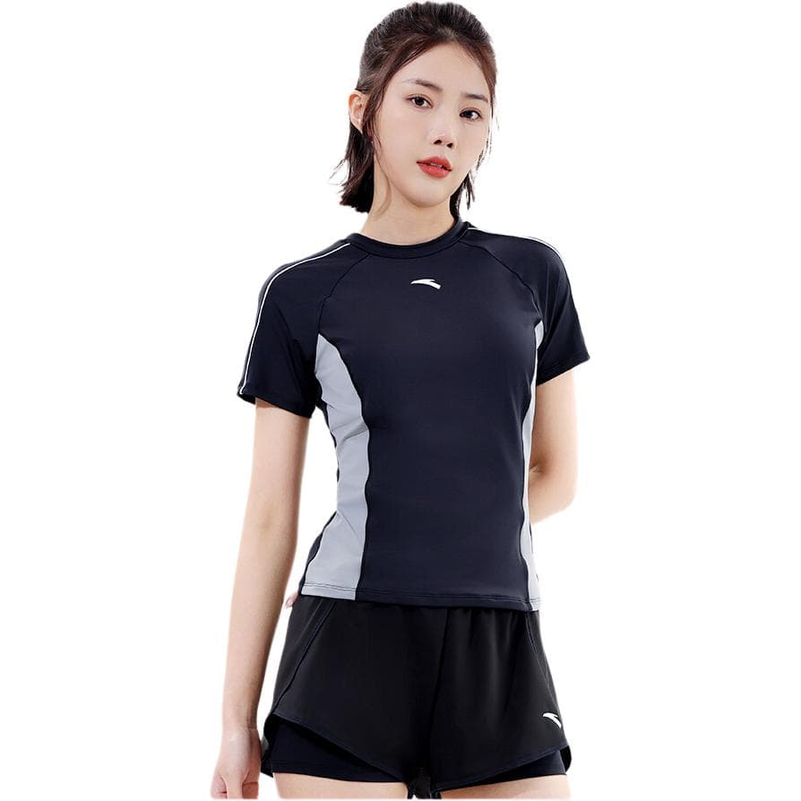 Anta Two Piece Swimsuit Black Gray