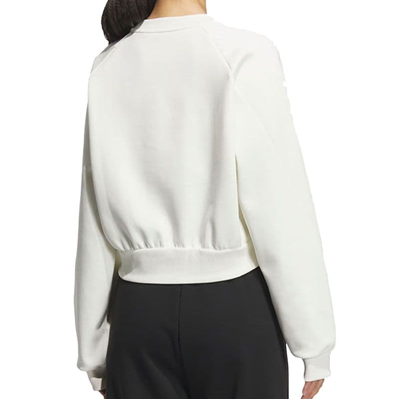 Adidas Sweatshirts White Crew Neck Moderate