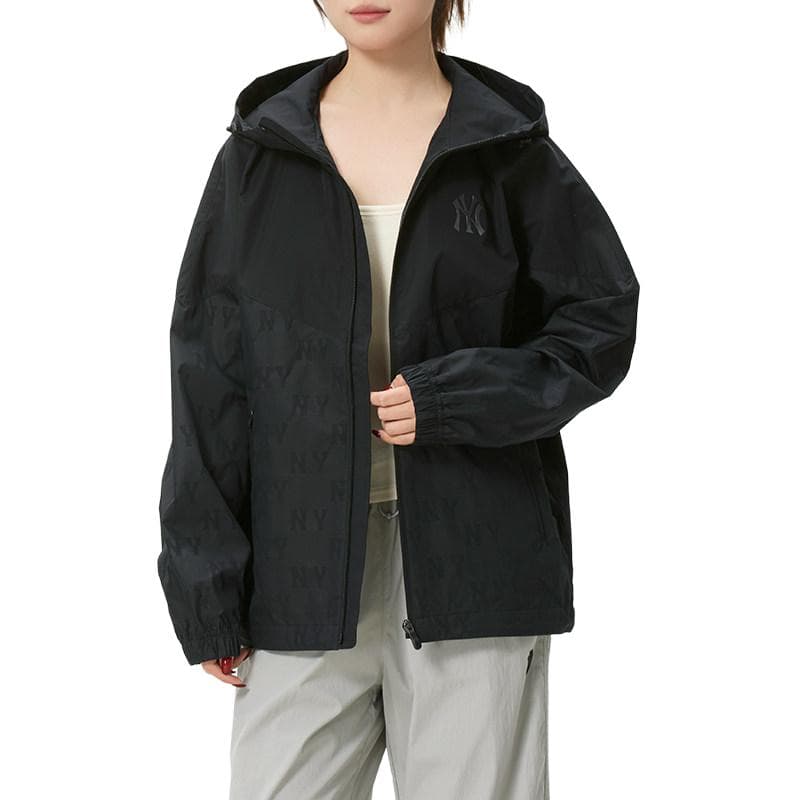 MLB Jackets New York Yankees/Black Hooded (Nondetachable) Thin