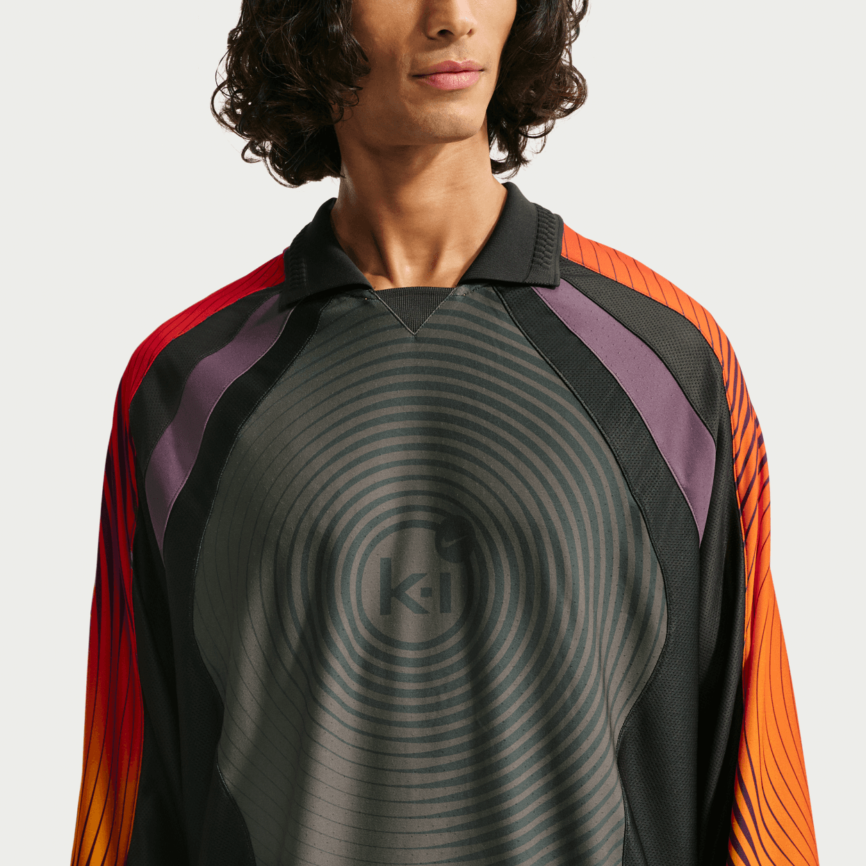 Nike TShirts Baroque Brown/Gray Black/Laser Deep Red/Taxi Lapel Moderate Straight Fit