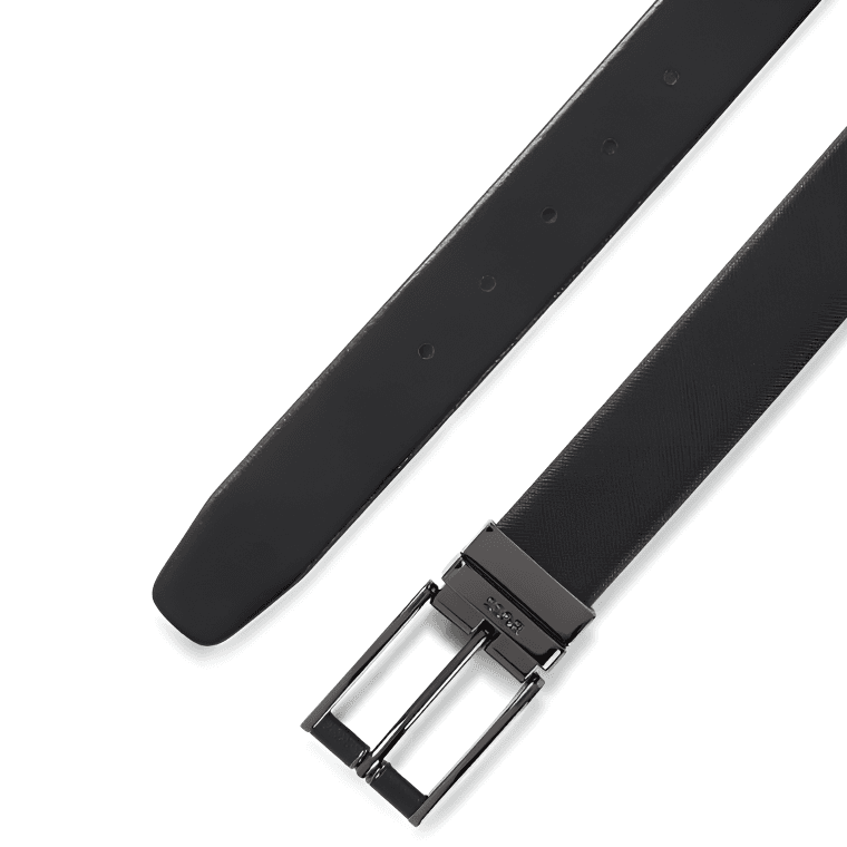 HUGO BOSS Cowhide Split Black 3.5cm