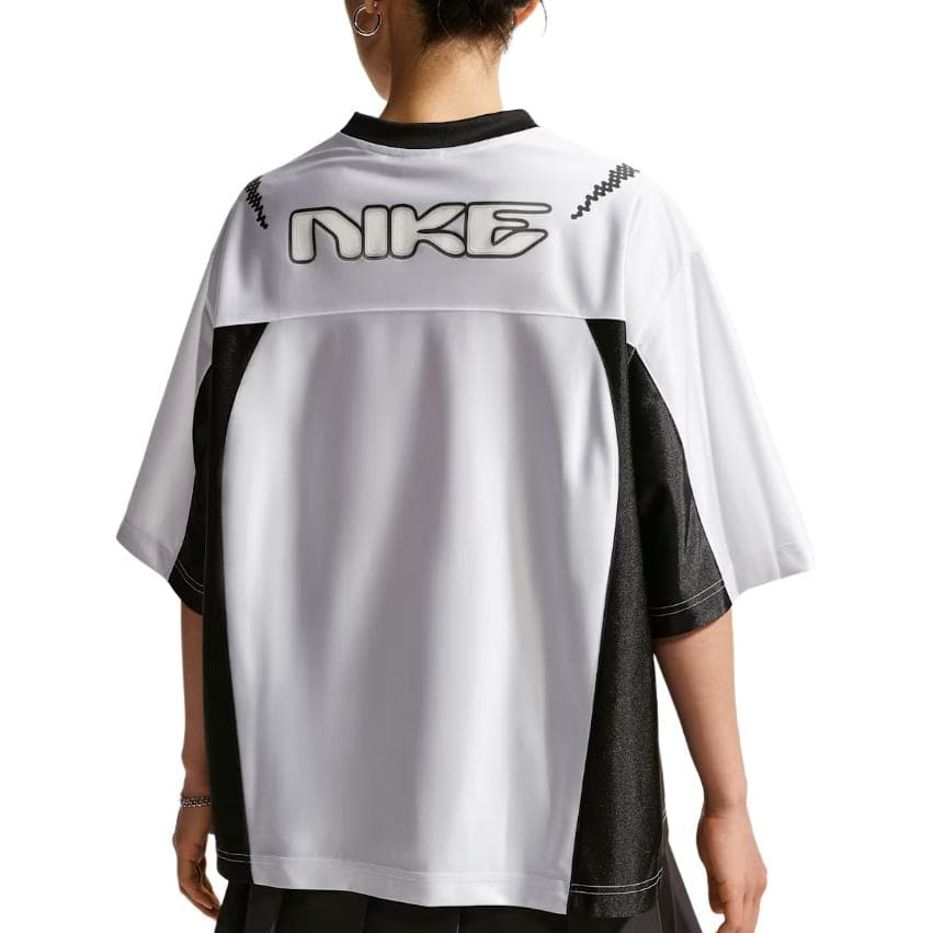 Nike Rugby Jerseys Black White Vneck Moderate