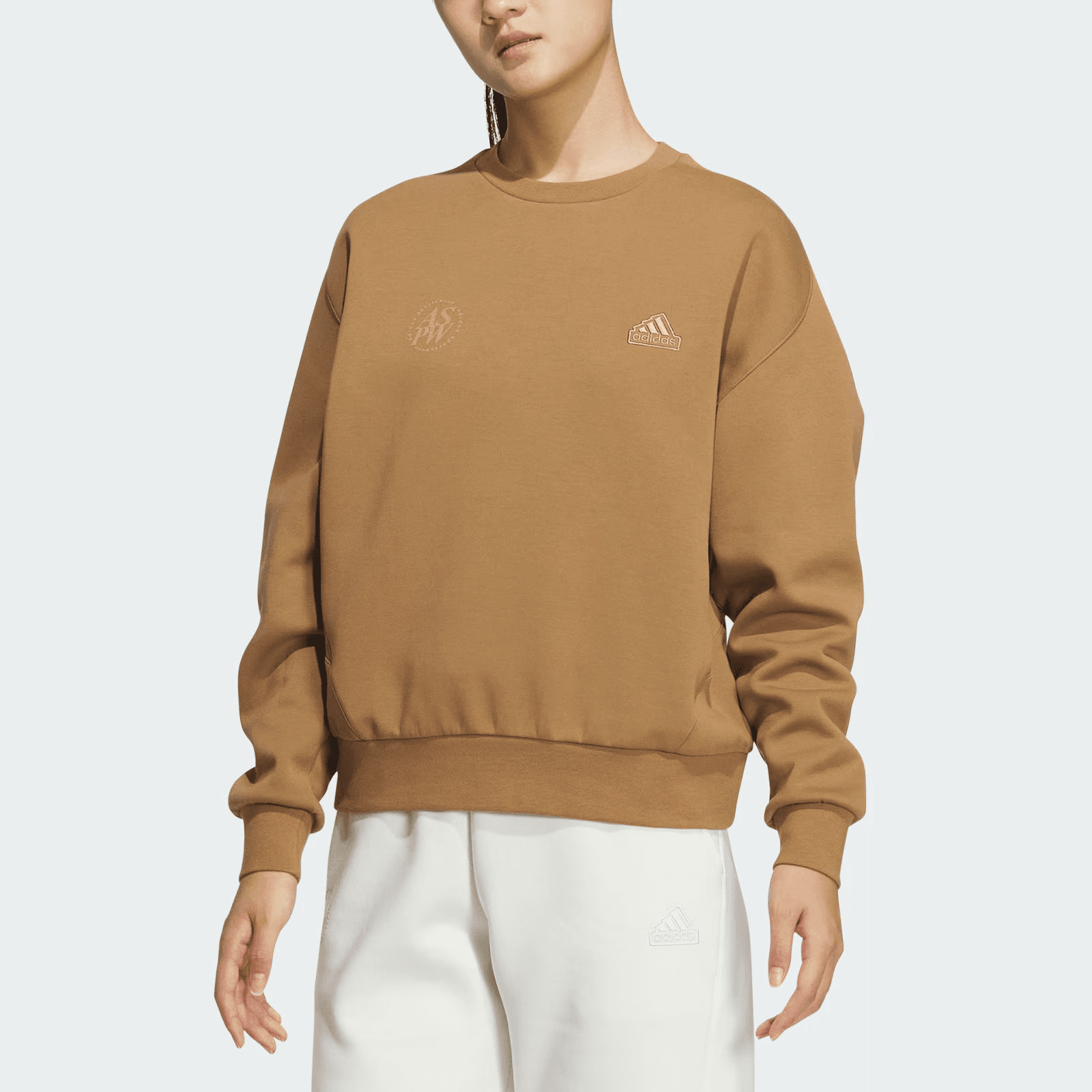 Adidas Lounge CREW SWEATSHIRT Desert Brown